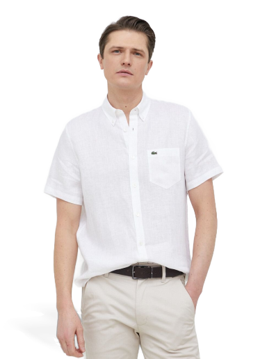 Skjorta Lacoste Linen Shirt Vit | CH5699