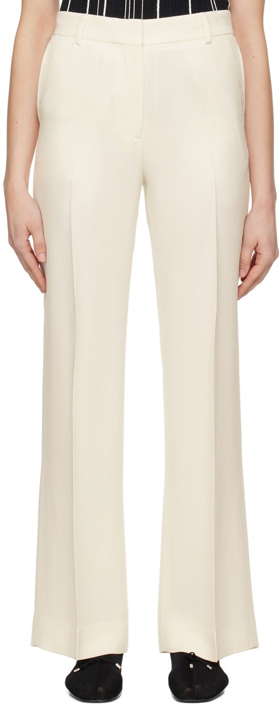 Byxor TOTEME TOTEME Relaxed-Fit Trousers Vit | 242-WRB1629-FB0106