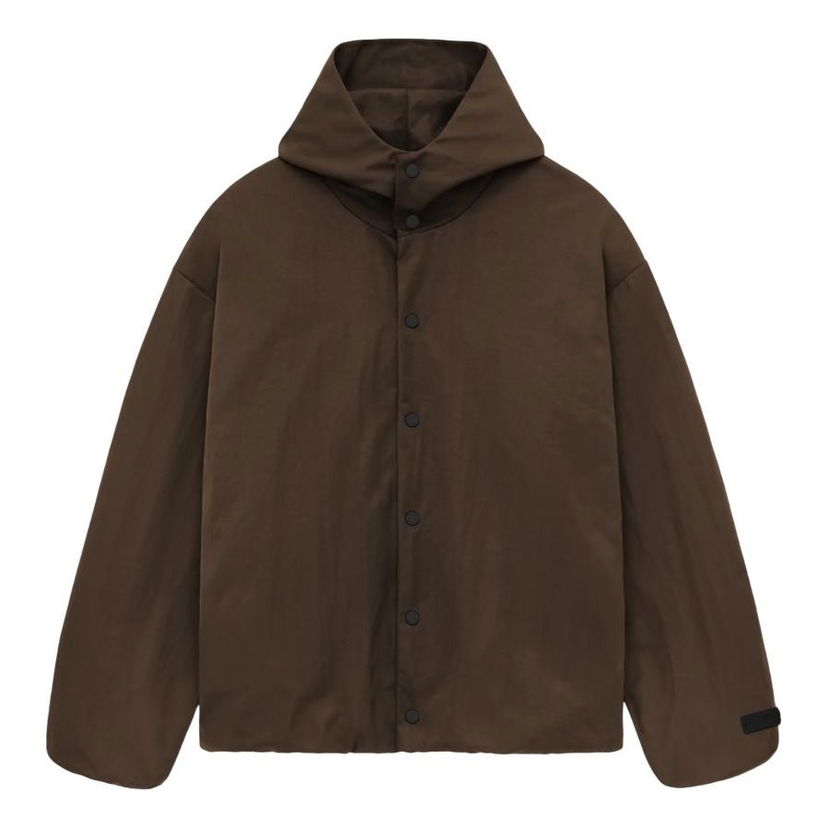Jacka Fear of God Fear of God Essentials SS25 Nylon Hooded Coach Jacket Brun | 202HO246375F