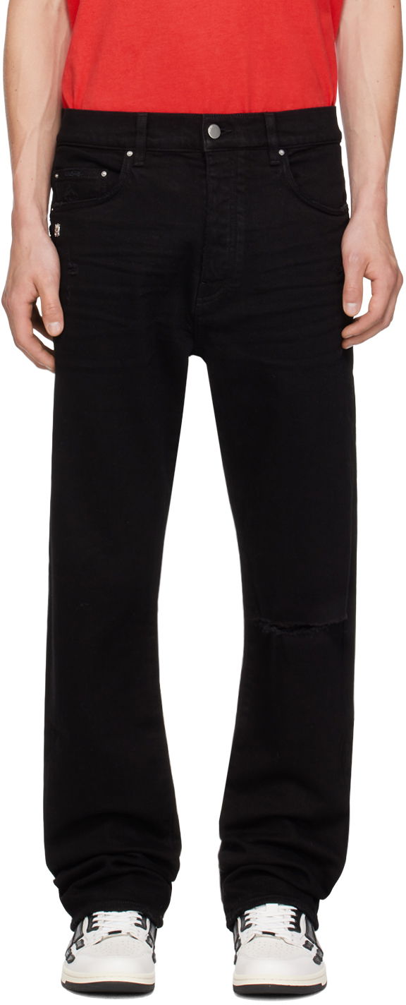 Jeans AMIRI Black Slash Slim Jeans Svart | AMDNSM1002