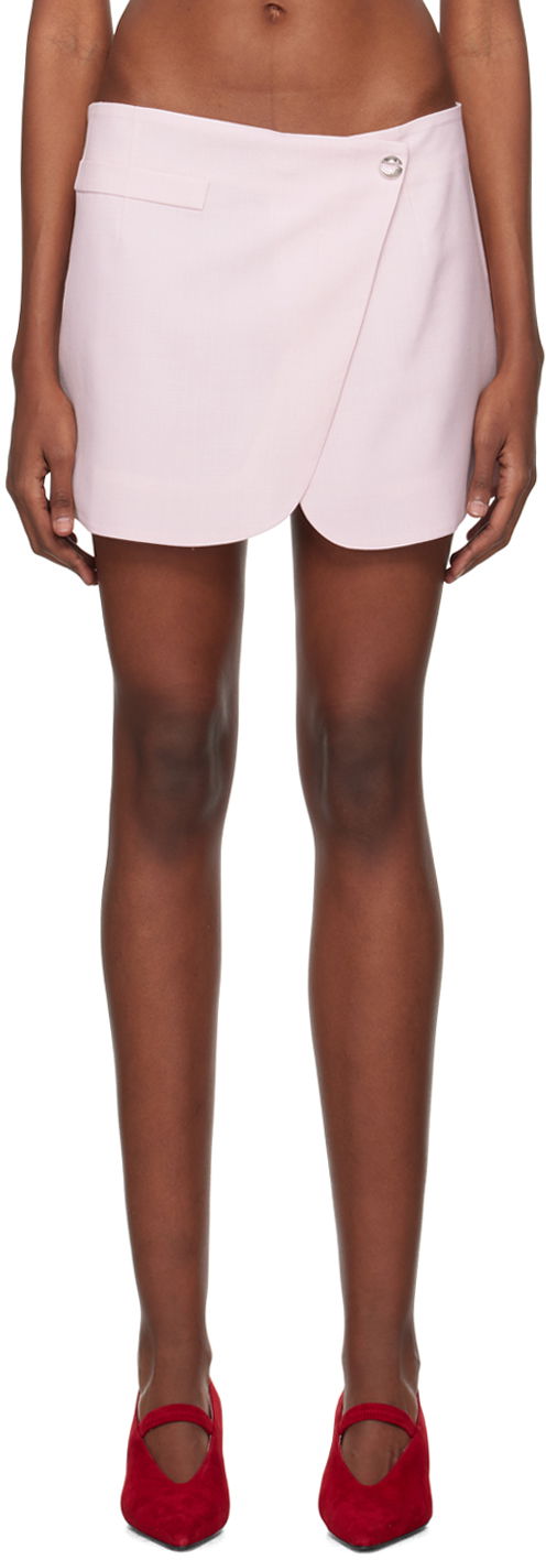 Kjol Coperni Coperni Tailored Wrap Miniskirt Rosa | COPJ24834