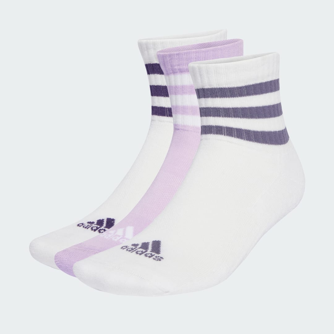 Strumpor adidas Performance 3-Stripes Cushioned Low-Cut Socks - 3 Pairs Purpur | JW2768, 0