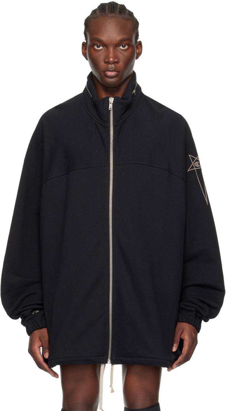Sweatshirt Rick Owens Jumbo Hoodie Svart | CM01D0467 CHFE