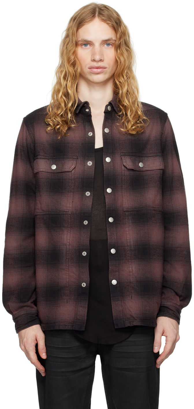 Skjorta Rick Owens Shirt Long Sleeve Porterville Outershirt Brun | DL02D4795 HCPJP