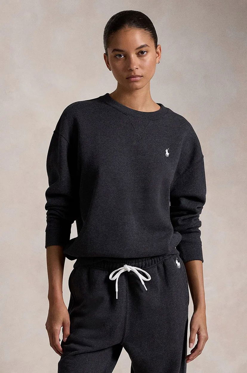 Sweater Polo by Ralph Lauren Fleece Sweatshirt Grå | 211943006