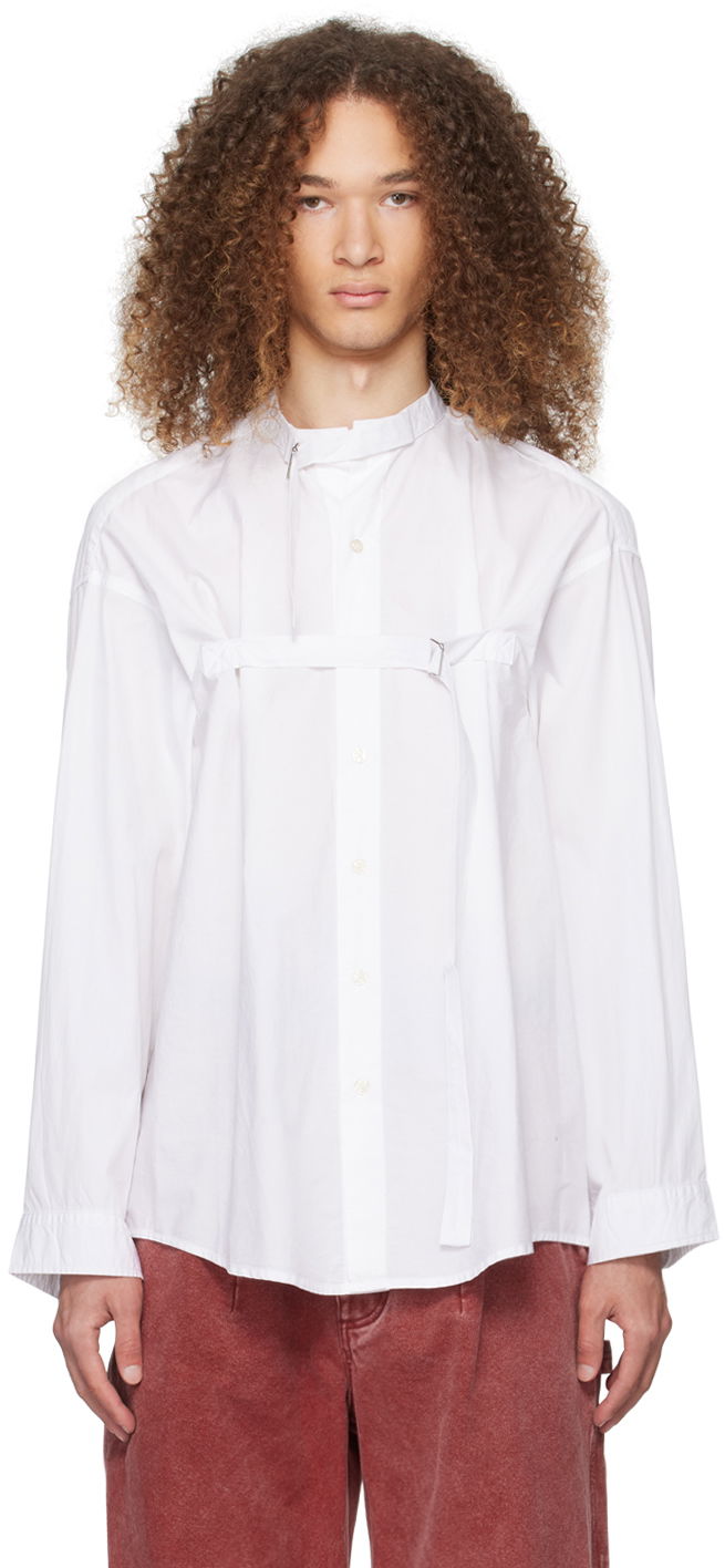 Skjorta R13 R13 Cinch Strap Shirt Vit | R13WR238-R338B