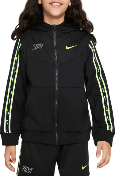 Sweatshirt Nike Sportswear Repeat Taped Sleeve Full-Zip Hoodie Svart | dz5622-013, 0