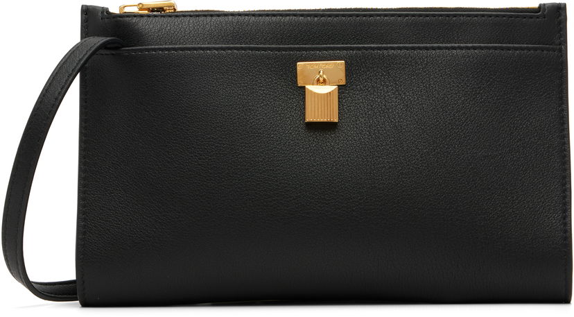 Handväska Tom Ford TOM FORD Mini Natural Grain Leather Padlock Bag Svart | S0517-LCL490G