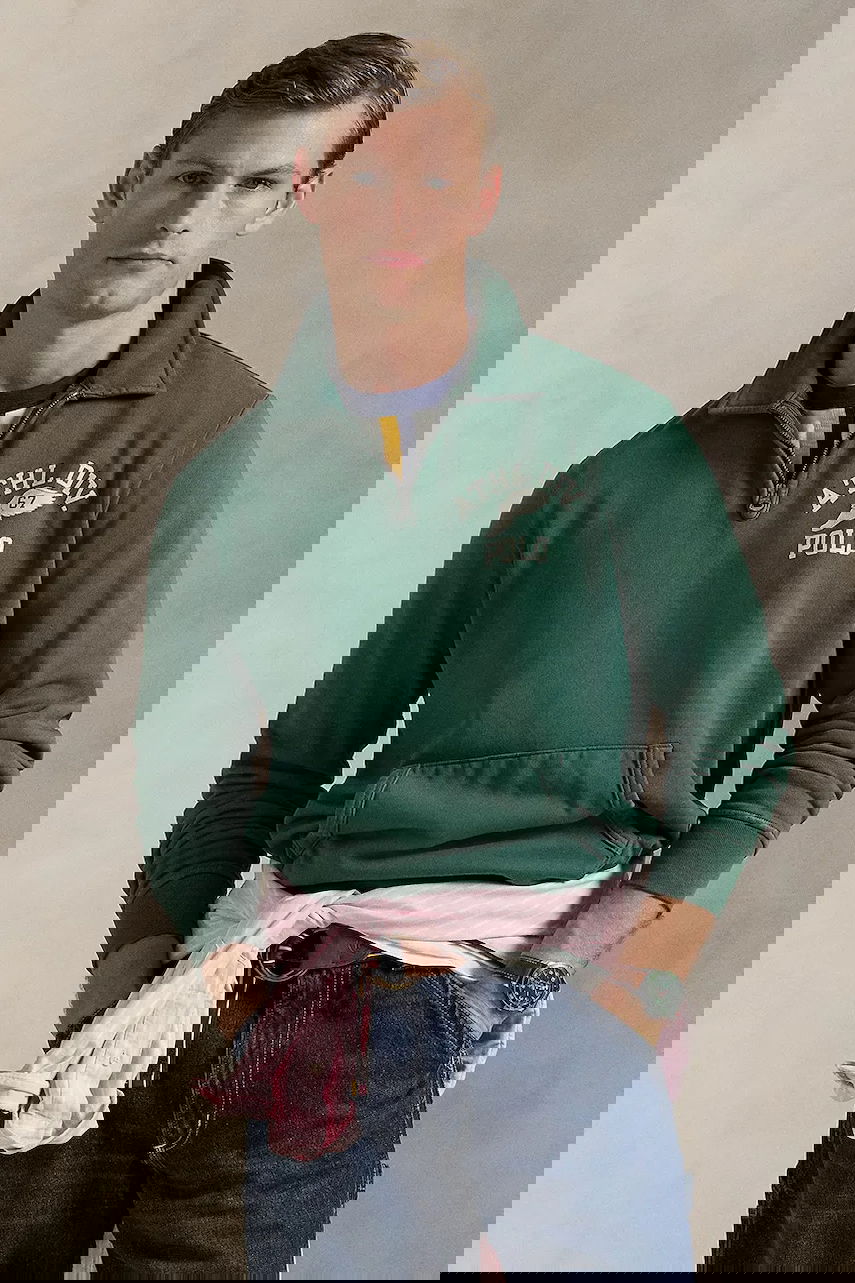 Sweatshirt Polo by Ralph Lauren Polo Ralph Lauren Lscnm3 Long Sleeve Half Zip Sweatshirt Grön | 710972670, 0