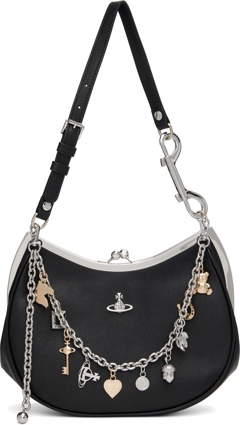 Handväska Vivienne Westwood Vivienne Westwood Charm Frame Bag Svart | 4B01000PW-L00BX-