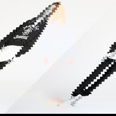 Sweatshirt Fear of God Heavy Fleece Cropped V-Neck Hoodie Svart | 192HO245590FW-001, 4