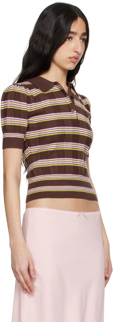 Polotröja GUIZIO Guizio Mateo Striped Polo Rosa | S25110S047, 4