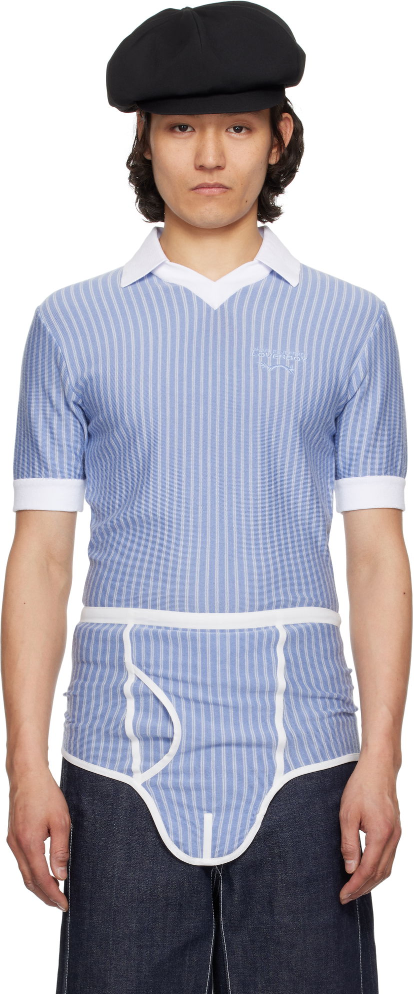 Polotröja Charles Jeffrey Loverboy Charles Jeffrey LOVERBOY Cheeky Onesie Polo Blå | 54090301