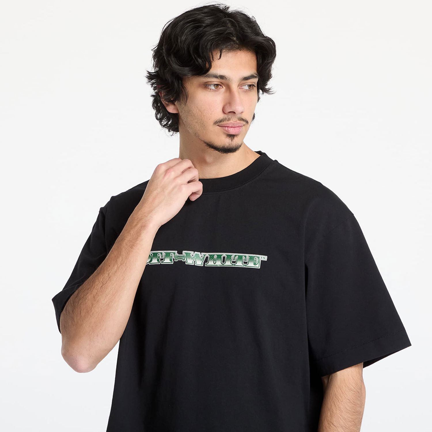 T-shirt Off-White Off-White Cash Arrow Skate S/S Tee Svart | OMAA120S25JER00E1058, 1