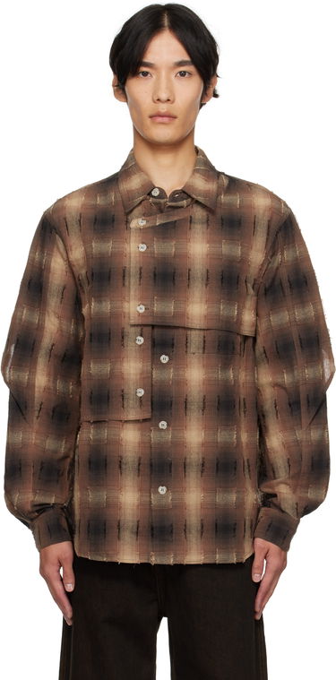 Skjorta Andersson Bell Andersson Bell Check Layered Shirt Brun | atb1337m, 0