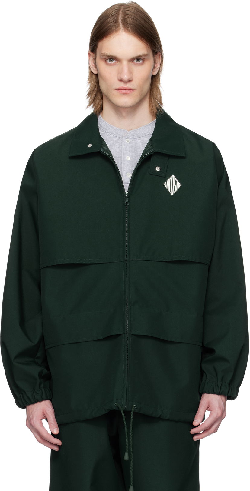 Vindjacka Lacoste Lacoste Runway Canvas Track Jacket Grön | BH6740