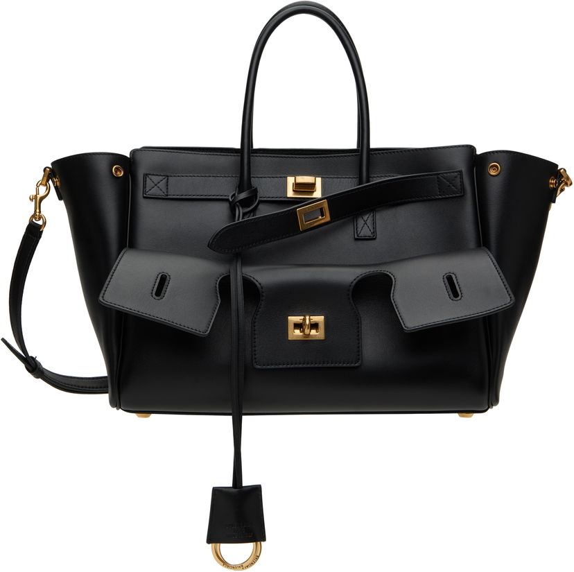 Handväska Balenciaga Balenciaga Bel Air Small Carry All Bag Svart | 812545 2ABAV