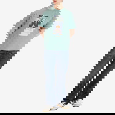 T-shirt LANVIN Lanvin Men's Palm Tree Graphic T-Shirt Grön | RM-TS0115-J173-P25-414, 4