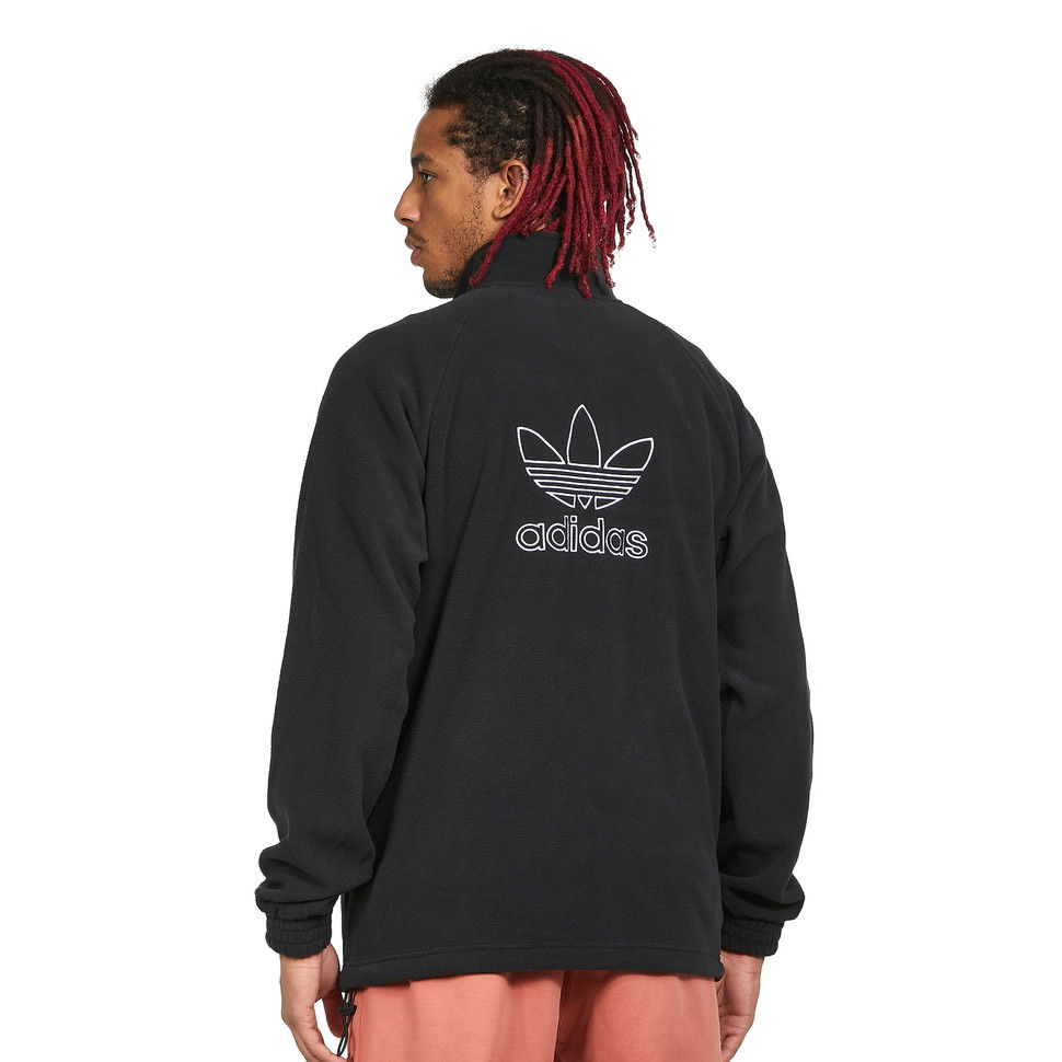 Sweatshirt adidas Originals Trefoil Teddy Fleece Jacket Svart | HK7295, 1