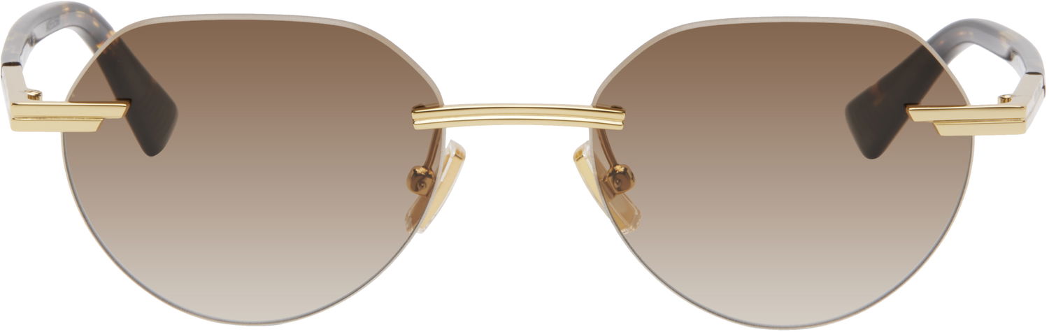 Solglasögon Bottega Veneta Bottega Veneta Rimless Sunglasses Brun | BV1379S-003, 0