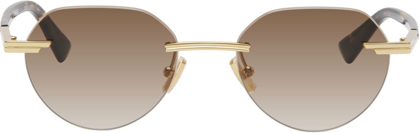 Solglasögon Bottega Veneta Bottega Veneta Rimless Sunglasses Brun | BV1379S-003