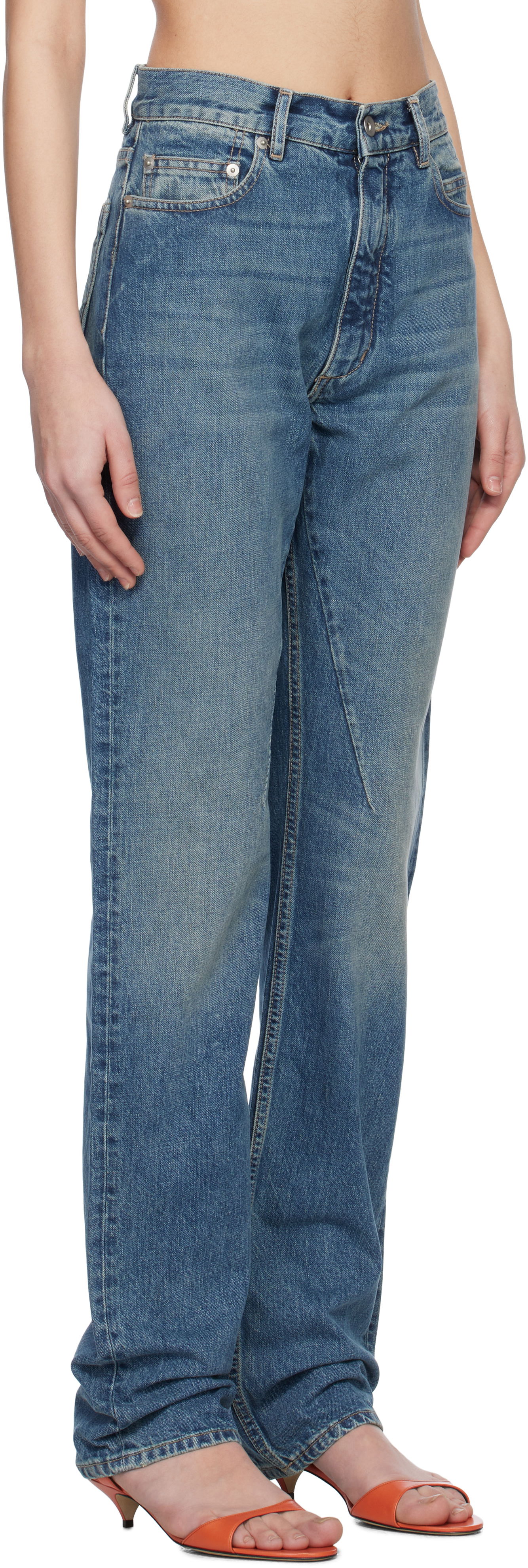 Jeans Rick Owens Rick Owens DRKSHDW Hollywood Granbury Jeans Blå | DS01E3315 DWB, 1