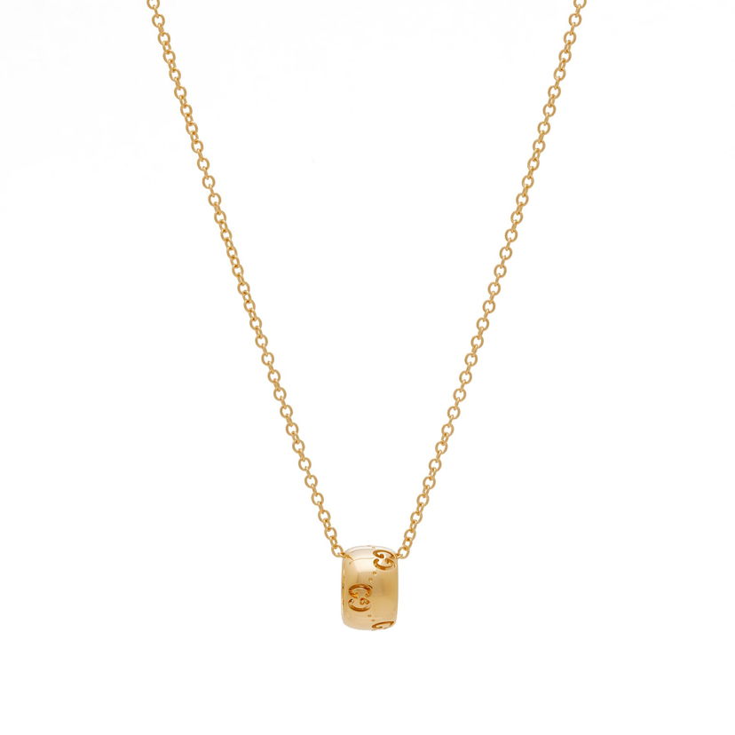 Halsband Gucci Gold Chain Necklace With Circular Pendant Gul | YBB80436800100U