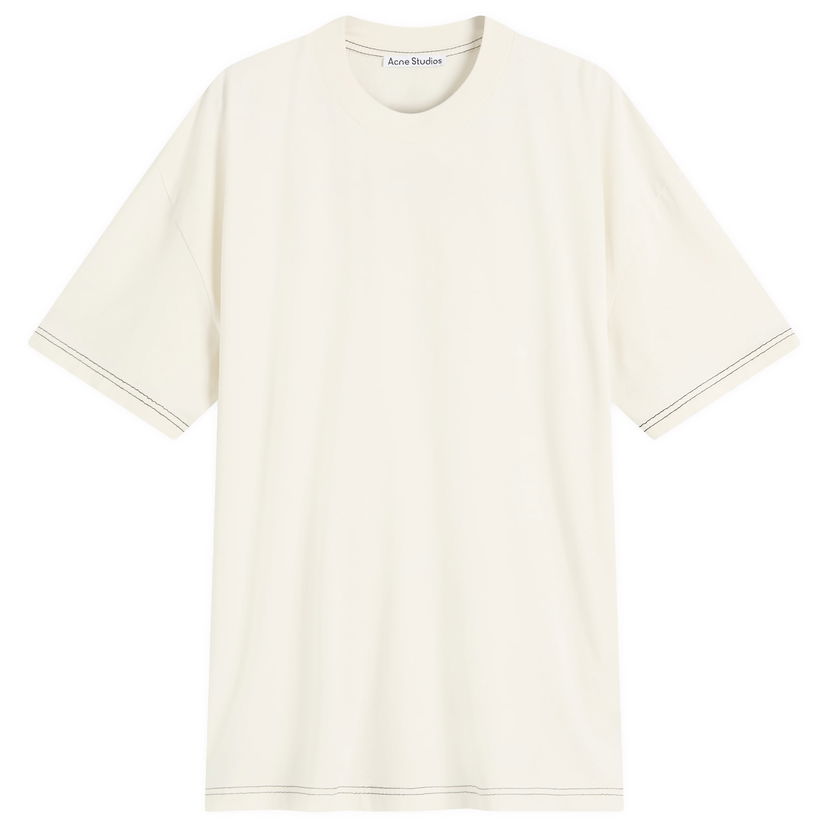 T-shirt Acne Studios Acne Studios Eresa U Autograph Logo T-Shirt, Size X-Small Vit | CL0388-AEG