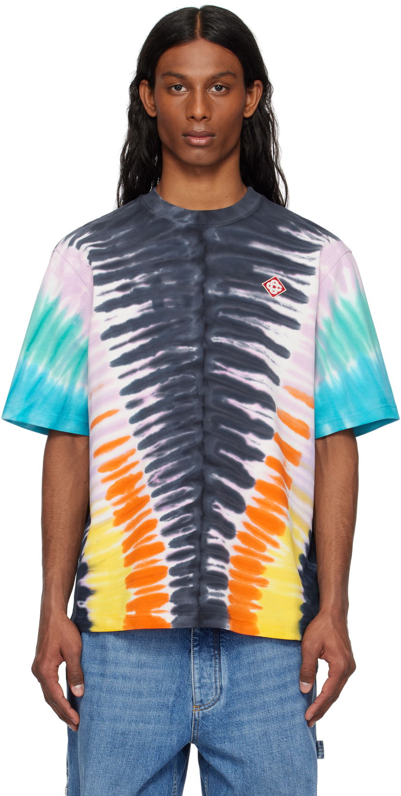 T-shirt Casablanca Casablanca Gradient Tie Dye T-Shirt Flerfärgad | MS25-JTS-027-03