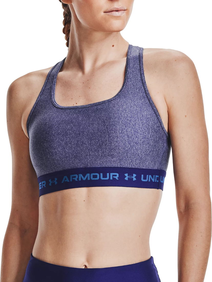 Behå Under Armour Crossback Mid Heather Bra Purpur | 1361036-415