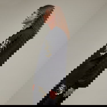 Sweatshirt Y-3 Graphic Logo French Terry Crew Svart | IQ2130, 3