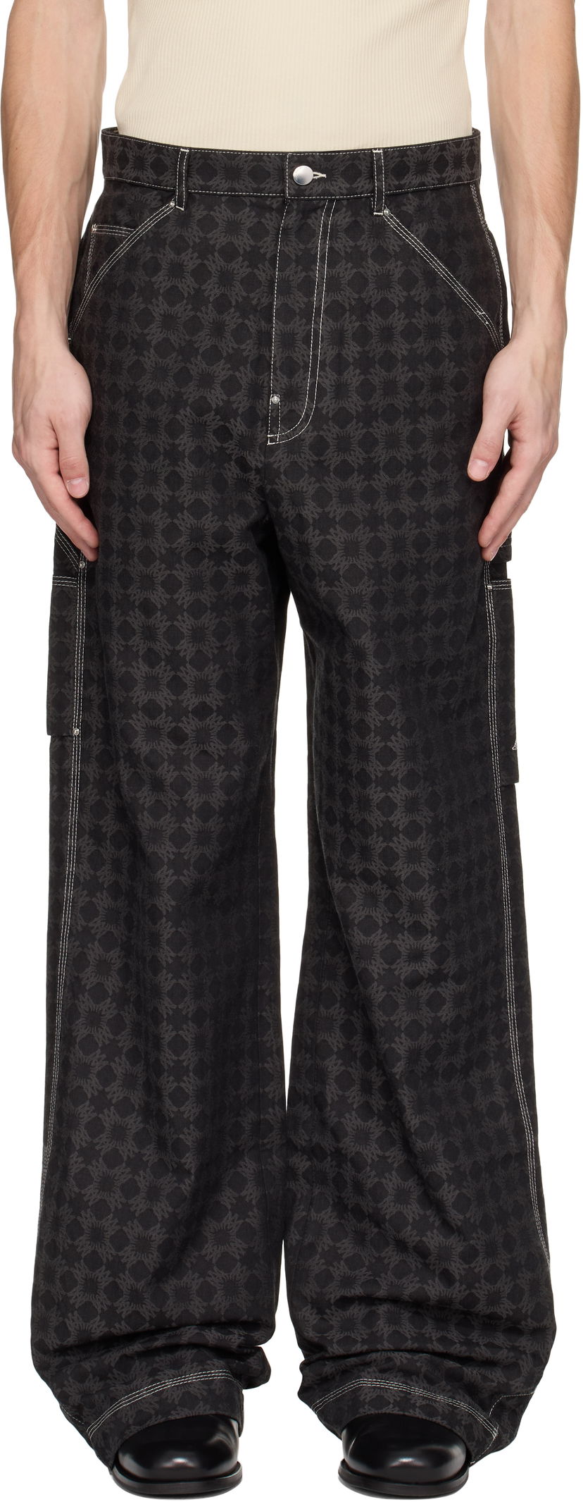 Cargo byxor AMIRI Amiri MA Quad Work Trousers Svart | AMPACA1039