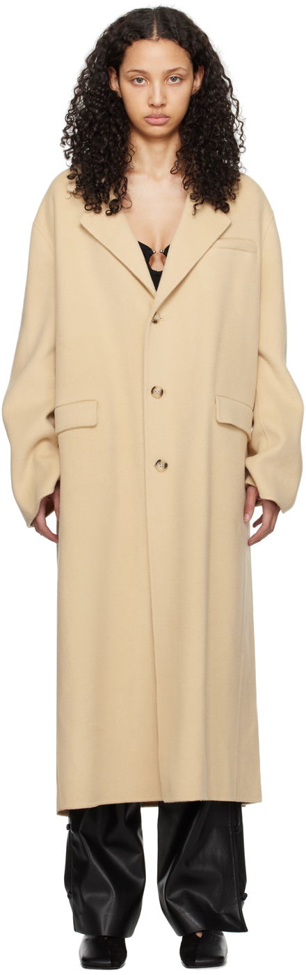 Rockar Nanushka Veda Coat Beige | NW24RSOW01371