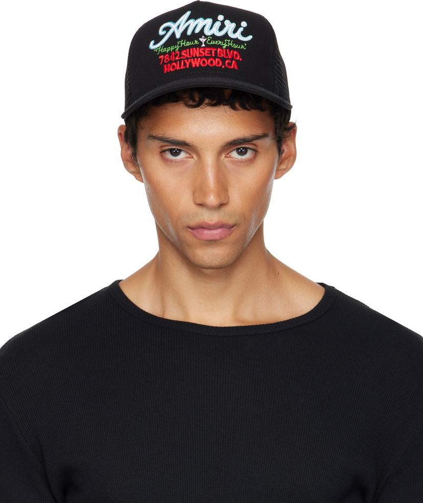 Keps AMIRI AMIRI Neon Lights Trucker Cap Svart | AMHATR1038