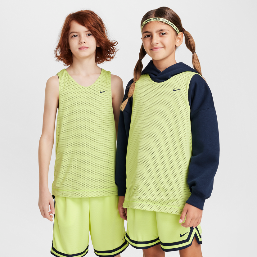 Linne Nike Kids' Reversible Basketball Jersey Dri-FIT Grön | FZ5242-736