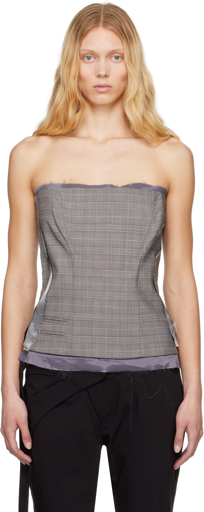 Crop top Ottolinger Ottolinger Suit Corsage Top Grå | 123-103023-02