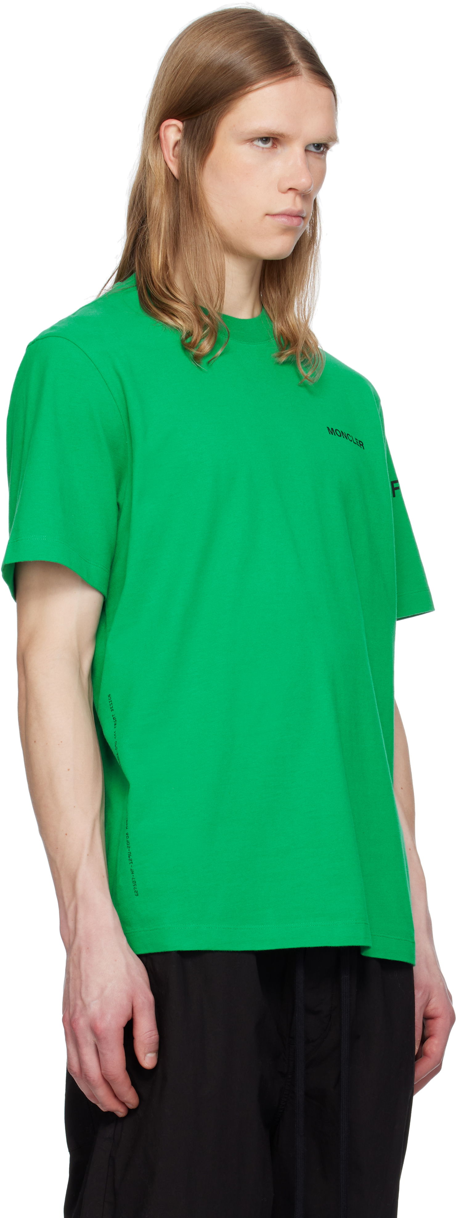 T-shirt Moncler Moncler Genius x FRGMT Hiroshi Fujiwara Maxi Logo T-Shirt Grön | K109U8C00002M3265, 1