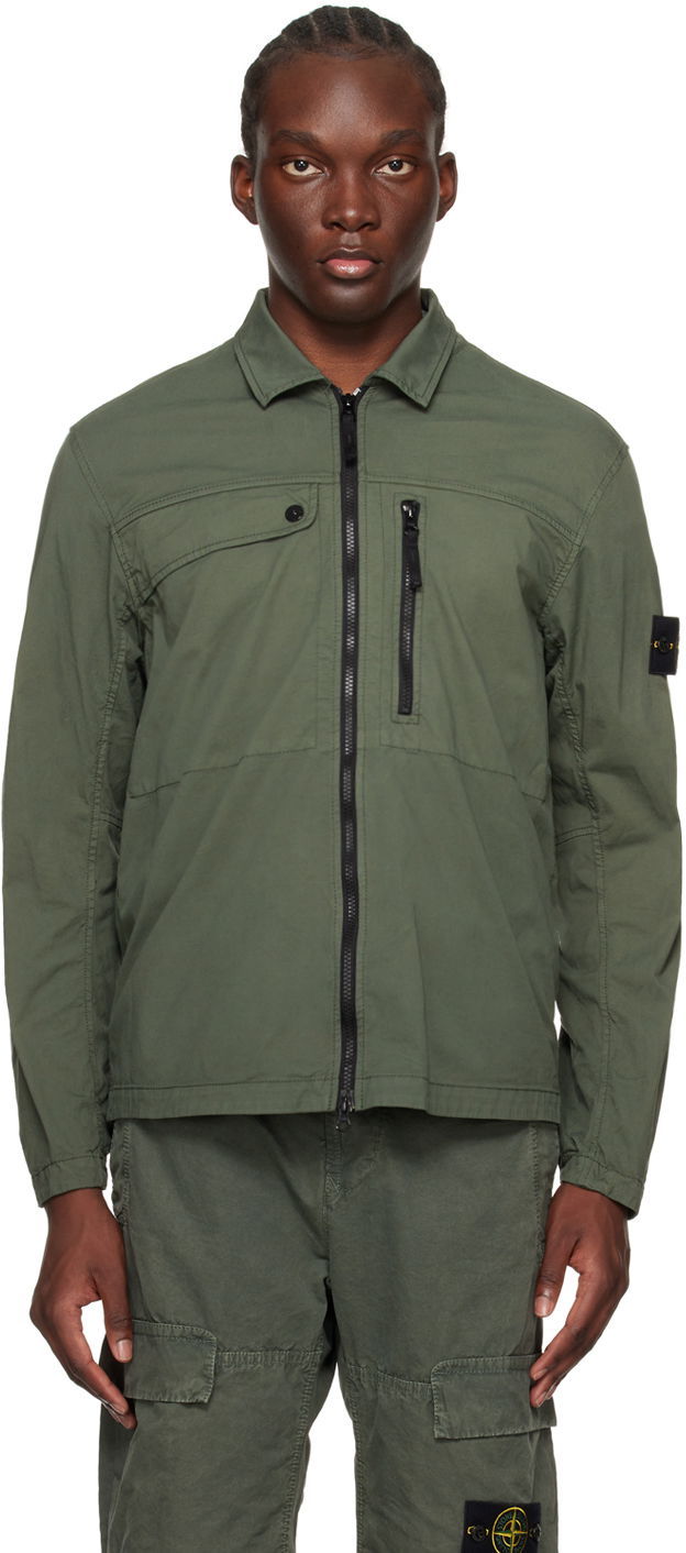 Jacka Stone Island Patch Jacket "Khaki" Grön | 801510210