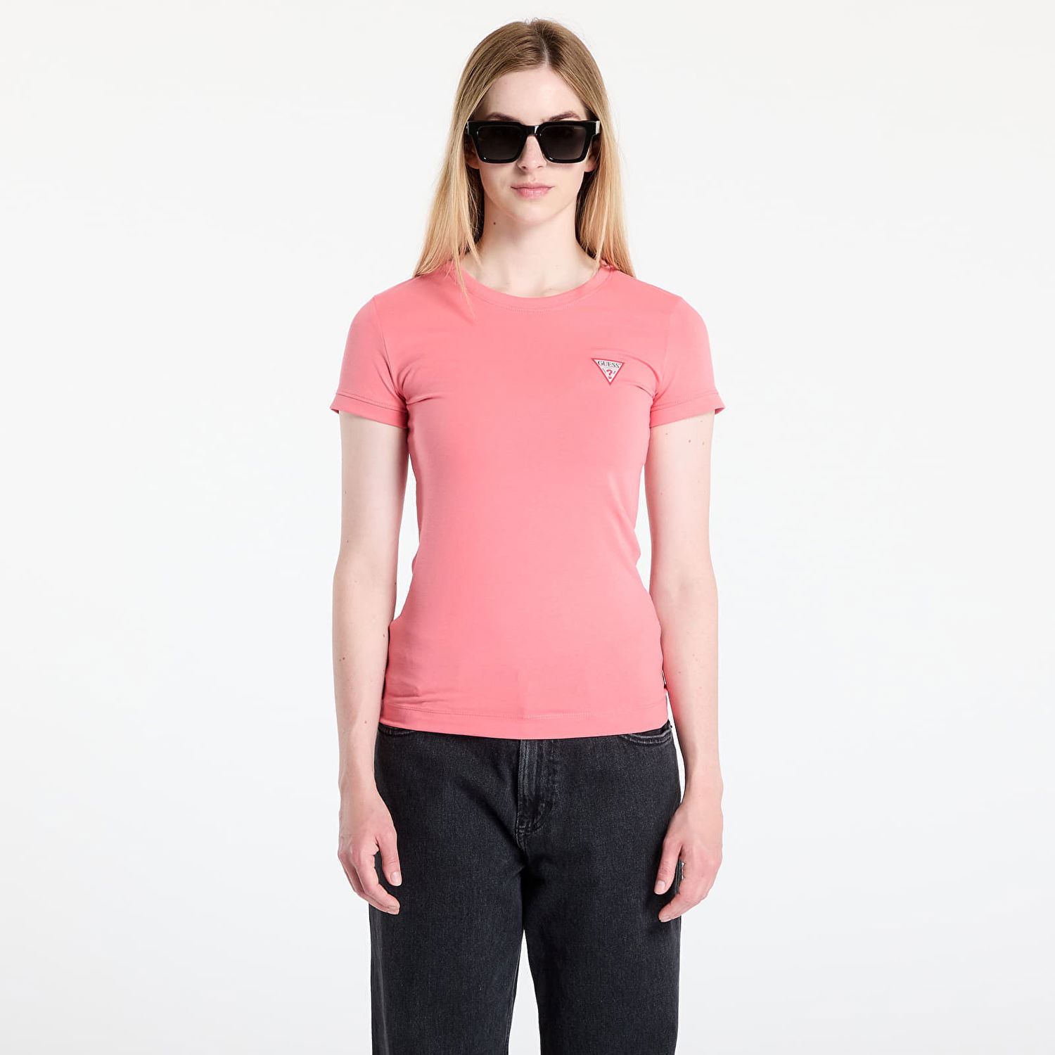 T-shirt GUESS GUESS Mini Triangle Tee Rosa | W2YI44J1314-A60R, 0