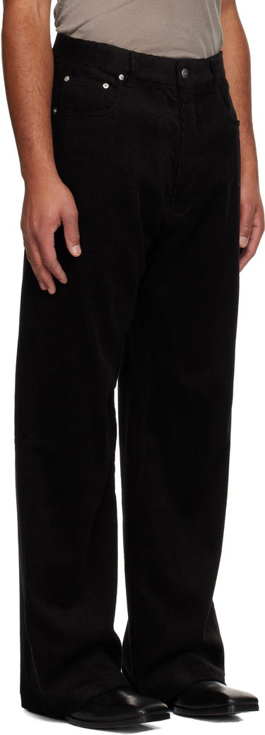 Byxor Rick Owens Corduroy Concordians Geth Trousers Svart | RU02E1333 MLC9, 1