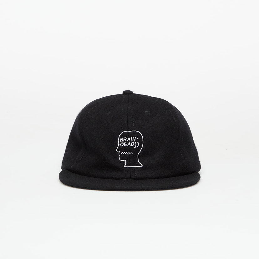 Keps Brain Dead Flannel Logohead 6 Panel Hat Black Svart | BDF25H01004631BK01