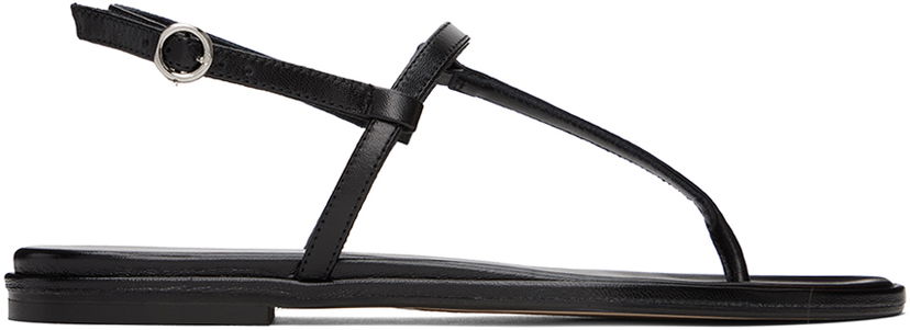 Tillbehör Aeyde Aeyde Nala Leather Thong Sandals Svart | A11-FS-TTTR08FL48-SS24-800-007