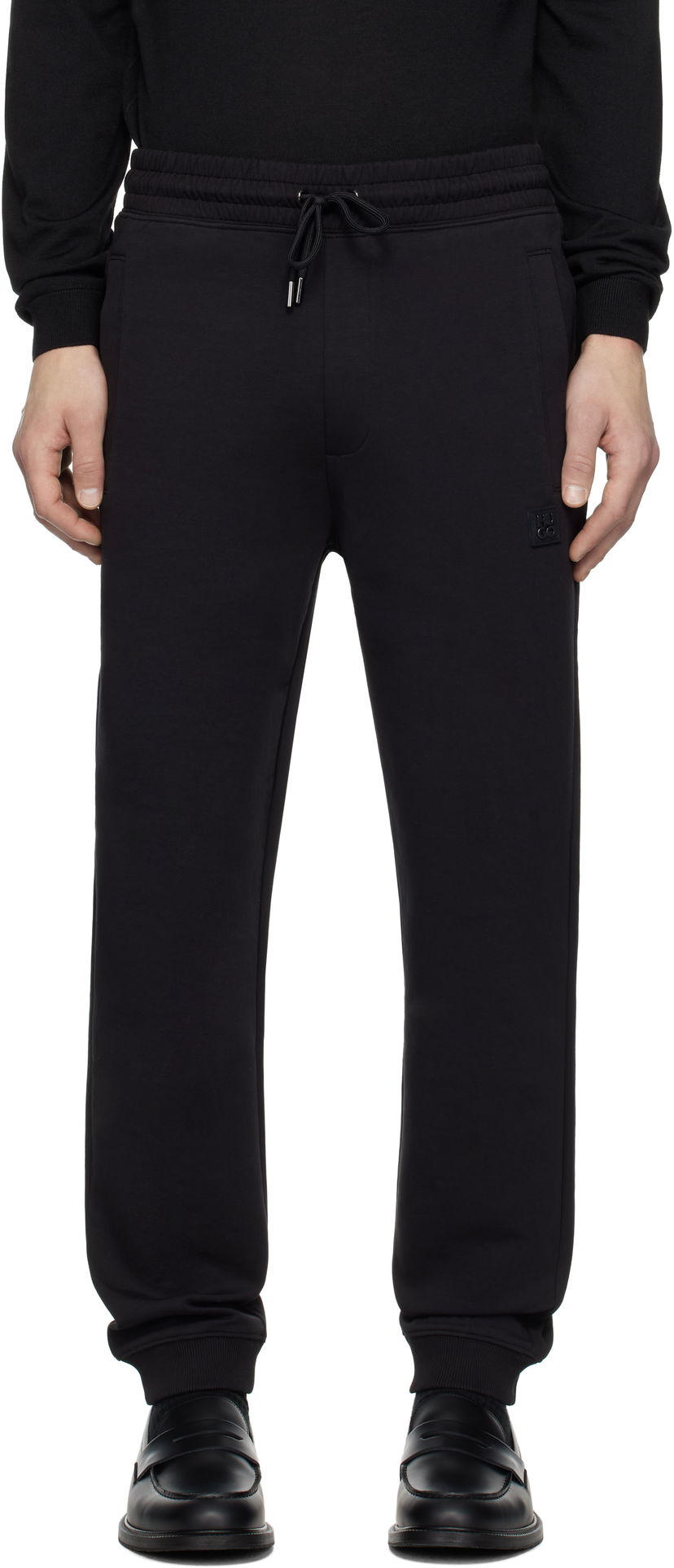 Träningsbyxor BOSS Stacked Logo Tracksuit Sweatpants Svart | 50533695