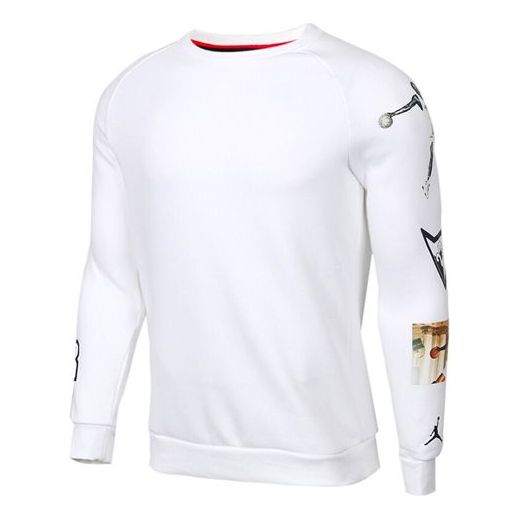 Sweater Jordan Jordan Athleisure Print Sweatshirt Vit | CD5872-100