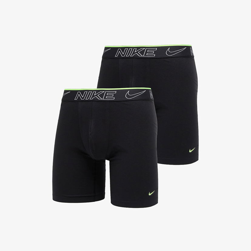 Boxare Nike Elite Cotton Stretch Long Boxer Brief 2-Pack Svart | 0000KE1270-001