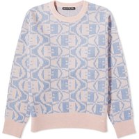 Sweater Acne Studios Katch 2 Tone Face Jumper "Faded Pink Melange/Light Blue" Rosa | C60081-DLG, 1
