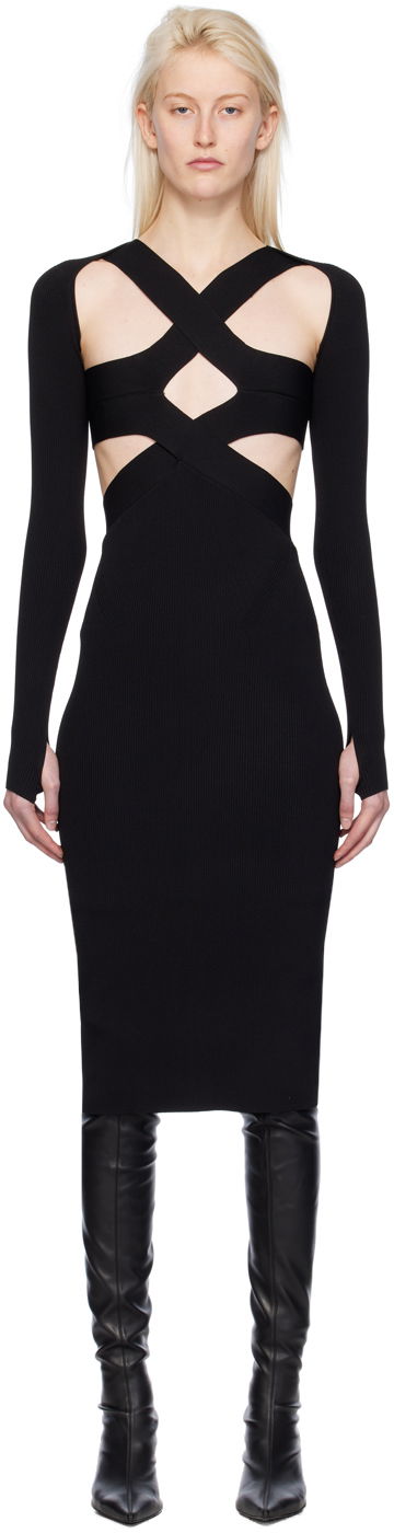 Klä Dion Lee Harness Bra Midi Dress Svart | A7782PS24