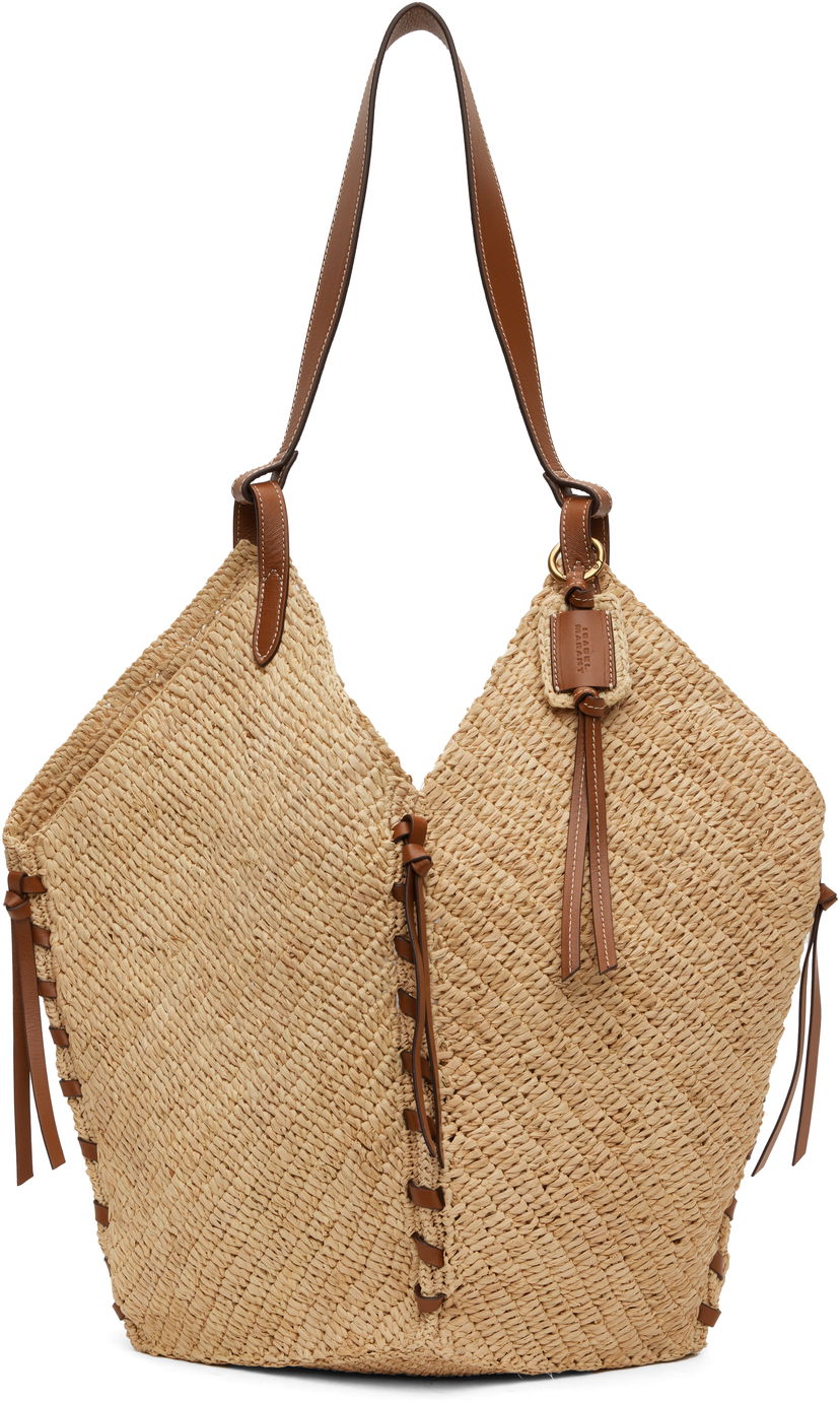 Tygpåse ISABEL MARANT Isabel Marant Tampa Raffia Tote Beige | PM0066FA-C1X07M