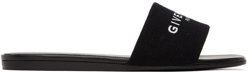 Kläder Givenchy Givenchy 4G Flat Sandals Svart | BE306FE1PU001