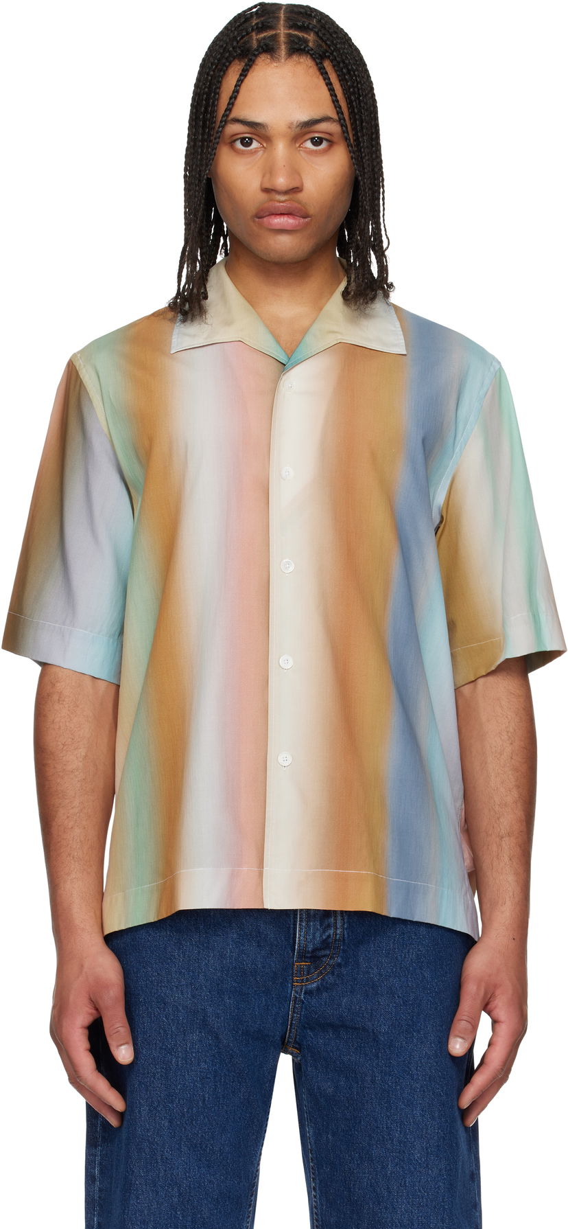 Skjorta Paul Smith Paul Smith Oversized Smith Stripe Shirt Flerfärgad | M1R-426Z-P02674